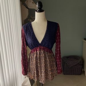 Angie Peasant Style Top NWT